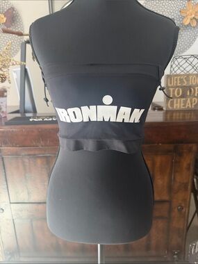 Iron Man Black Bandeau Tube Top with White Logo